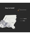 GU10 downlight voor gipsplaat stucwerk - Excl. lichtbron en fitting, 12x12cm, vierkant, verdiept