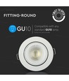 MR16/GU10 Downlight-set - Zonder lichtbron, wit, zaagmaat: Ø8,5 cm, afmetingen: Ø9,5 cm