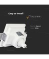 Vierkante witte gips inbouwspot - Voor GU10, 121 x 121 mm, IP20 binnen, overschilderbaar