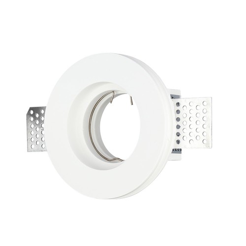GU10 gips inbouwspot - Rond, wit, Ø10cm, gat: Ø10,3 cm, zonder lichtbron