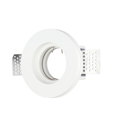 GU10 gips inbouwspot - Rond, wit, Ø10cm, gat: Ø10,3 cm, zonder lichtbron