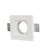 GU10 inbouwspot in gips, vierkant - Wit, zonder lichtbron, gat: 10,3 x 10,3 cm, IP20
