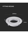 MR16 of GU10 Downlight-set - Zonder lichtbron, wit, Zaagmaat: Ø7,4 cm, Afmetingen: Ø9,9 cm