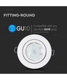 MR16 of GU10 Downlight-set - Zonder lichtbron, wit, Zaagmaat: Ø7,4 cm, Afmetingen: Ø9,9 cm