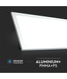 120x30 LED paneel, 45W - 80lm/W, witte rand, IP20 binnenshuis
