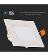 6W 12x12cm LED inbouwpanel - Zaagmaat: 11x11 cm, Afmetingen: 12x12 cm