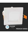 6W 12x12cm LED inbouwpanel - Zaagmaat: 11x11 cm, Afmetingen: 12x12 cm