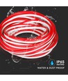 10m 8W/m Rode Neon Flex LED - 24V, IP65, 9x16,5mm