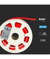 10m 8W/m Rode Neon Flex LED - 24V, IP65, 9x16,5mm