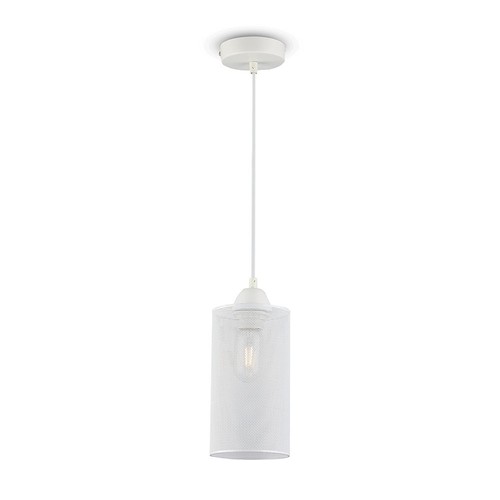 E27 hanglamp in mat wit metaal - Ø13cm, 1 meter snoer, IP20 binnen, 5 jaar garantie