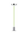 E27 Metalen Hanglamp - Chroom, Groen