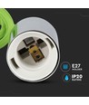 E27 Metalen Hanglamp - Chroom, Groen