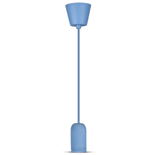 Betonnen hanglamp in blauw - E27 fitting, Ø5cm, zonder lichtbron