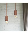 E27 pendel in bruin beton - Ø5cm, zonder lichtbron, max 60W