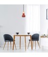 Ø12,5cm pendellamp van beton en hout - Rood, E27 fitting, modern design