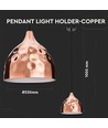 E27 pendelophanging in koper, Ø23cm - Max 60W, zonder lichtbron