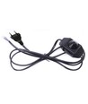Lichtdimmer met snoer - 1,8m, 5-100W, 230V, draaiknopdimmer, zwart