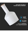 E27 glazen hanglamp - wit