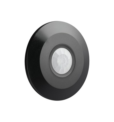 PIR plafondsensor zwart (vlak) - max: 1000W LED
