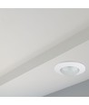 PIR plafondsensor voor inbouw - 360°, max 300W LED, wit, IP20, instelbare tijd en lichtsterkte