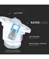 PIR plafondsensor met beweegbare kop, instelbaar - 360 graden, max 400W LED, wit