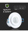 PIR plafondsensor met beweegbare kop, instelbaar - 360 graden, max 400W LED, wit