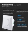 Magnetron bewegingssensor voor wandinbouw - max 300W LED, IP20, wit, instelbare tijd en lichtsterkte
