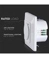 Magnetron bewegingssensor voor wandinbouw - max 300W LED, IP20, wit, instelbare tijd en lichtsterkte