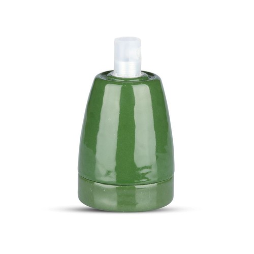 E27 fitting in groen porselein - Max 60W, Ø4,7 x 6,4 cm, IP20 binnenshuis