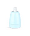 E27 porseleinen fitting - Blauw, max 60W, Ø4,7 x 6,4 cm, IP20 binnenshuis