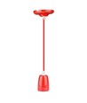 Hoogfrequente porseleinen lamp E27 fitting - rood