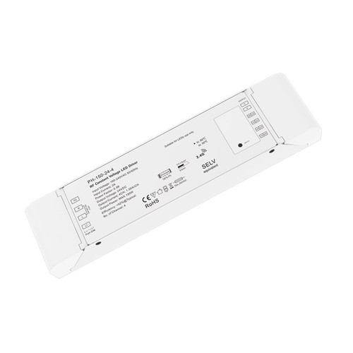 150W / 24V DC dimbare rWave voeding - 6,25A, RF, push-dim, 4 kanalen