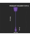 E27 Silicone Pendel Fitting - Paars