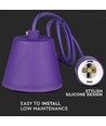 E27 Silicone Pendel Fitting - Paars