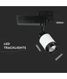 35W track spot - 24 graden, COB LED, IP20, 224x100x215mm
