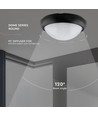 12W LED plafondlamp - IP54, Ø22cm, zwarte rand, 3000K, incl. lichtbron