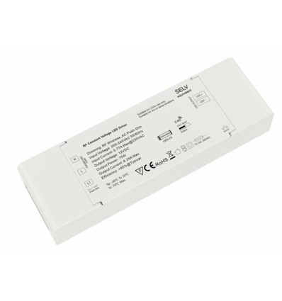 75W / 12V DC dimbare voeding - 6.25A, RF, push-dim