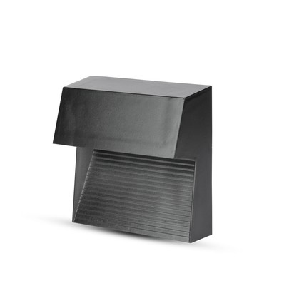 3W LED trapverlichting - IP65, zwart, 4000K, 210lm, opbouw