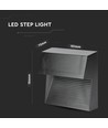 3W LED trapverlichting - IP65, zwart, 4000K, 210lm, opbouw
