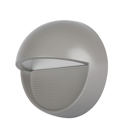 3W LED bolderlamp / trapverlichting, Grijs - Rond, IP65 buiten, 3000K, Ø5,8cm