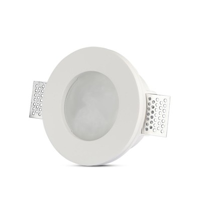 GU10 Gipslamp - Mat Glas, Rond
