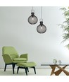 E27 pendellamp van zwart metaalgaas - Ø30cm, modern design, exclusief lichtbron