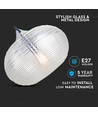 Ø35cm Diamond Cut glazen pendellamp - Transparant, E27 fitting, max 60W, excl. lichtbron