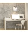 Ø250mm design pendellamp van glas - Rond, transparant, E27 fitting, 1m ophanging, 5 jaar garantie