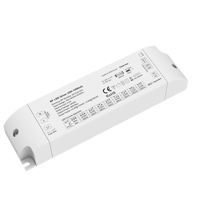 36W / 350mA-1200mA dimbare rWave driver voor LED paneel - 10-52V, Push dim, RF, flikkervrij