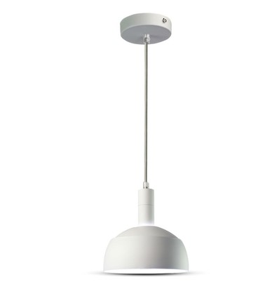 E14 pendelophanging met witte kap - Max. 60W, verstelbaar, modern design, exclusief lichtbron