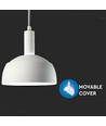 E14 pendelophanging met witte kap - Max. 60W, verstelbaar, modern design, exclusief lichtbron