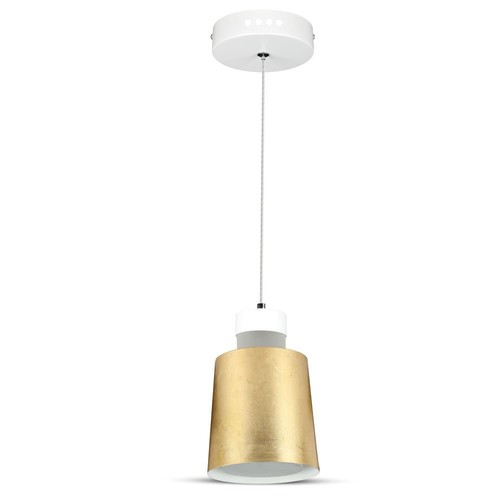7W pendel in acryl, goud - Ø12cm, 400lm, incl. lichtbron