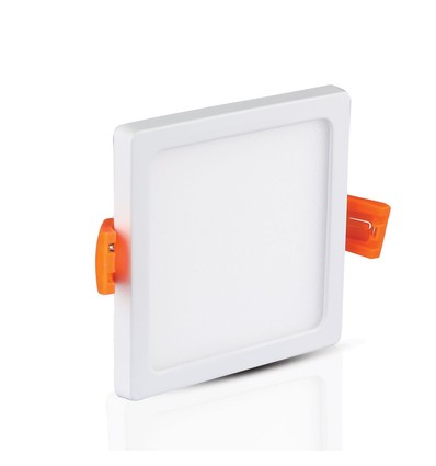 22W 17x17cm LED inbouwpanel, vierkant - 100lm/W, witte rand, Gat: 15,5 x 15,5 cm, Afm: 17 x 17 cm