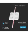 1,44W LED module, 12V - IP68 waterdicht, 135lm, 160 graden, 37x37mm, rode lichtkleur
